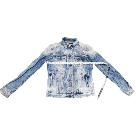 Express Jeans Light Wash Denim Jacket S - Picture 5 of 9